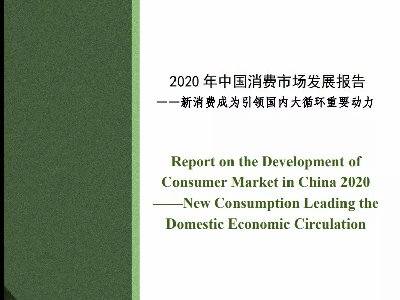商务部研究院：2020年中国消费市场发展报告（完整版）